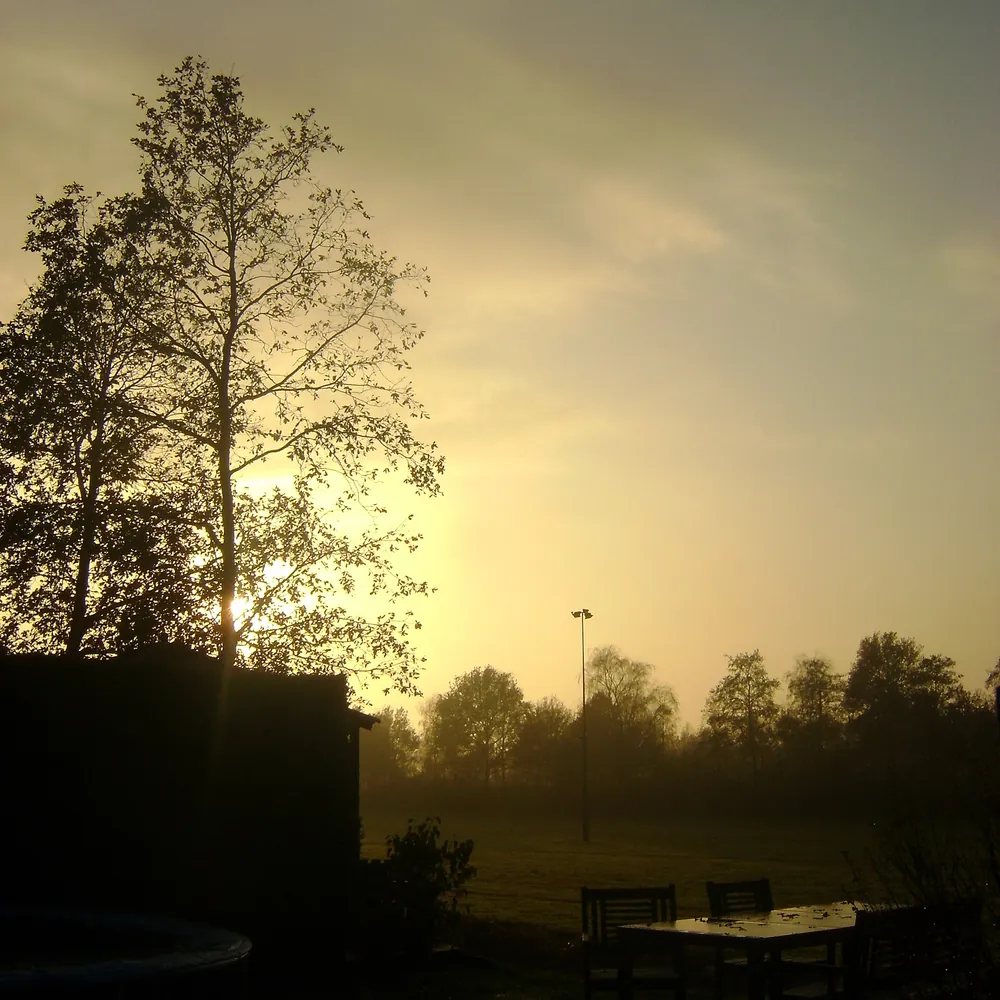 Een mistige zonsondergang bij Ureterp: rijscholen in Ureterp vergelijken
